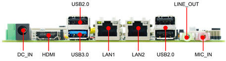 2LAN 6COM 8USB 3,5&quot;-Motherboard gelötet an Bord Intel J1900 CPU