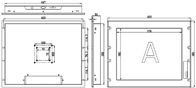 DC 12V 15 Zoll Industrie-Touchscreen-Monitor PC Oberregal Front OSD-Menü
