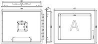 19 Zoll Industrieller Touchscreen Monitor 350 cd/m2 Helligkeit IP65 wasserdicht
