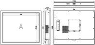 17 Zoll Industrie-Touchscreen-Monitor IP65 Aluminiumlegierung Draht Zeichnung