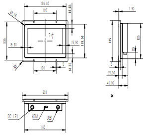 Industrieller IPS 7 Zoll Resistiver Touchscreen-Monitor in Zelle 1000:1 Kontrastverhältnis