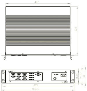 Windows / Linux-System 2U Kleiner Industriecomputer 8G Speicher DDR3 / DDR4